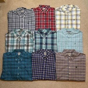 Cinch Shirt Lot Of 9 All Mens Large Multicolor Plaid Button Down LS Western